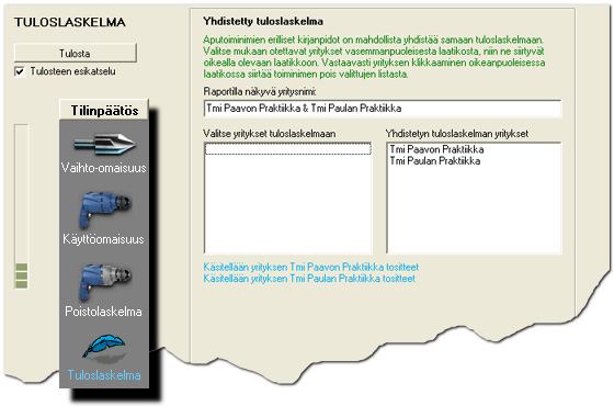 Tuloslaskelman k�ynnistys